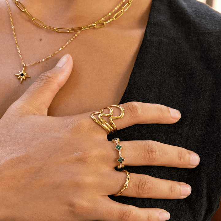 Julieta | Golden Waves Wrap Ring