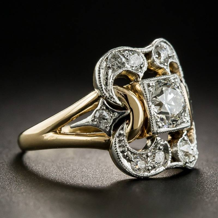 Annalise | Vintage Zirconia Gold Ring