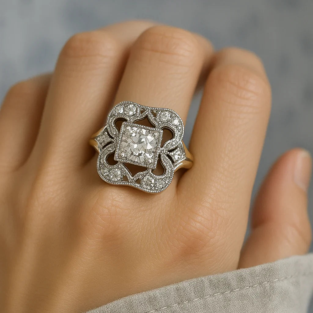 Annalise | Vintage Zirconia Gold Ring