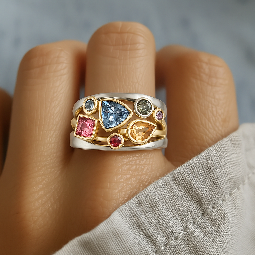 Nevaeh | Vintage Colorful Zirconia Ring