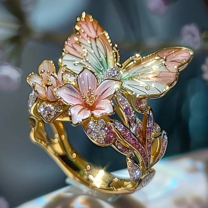 Aniyah | Vintage Golden Brimhaven Floral Ring