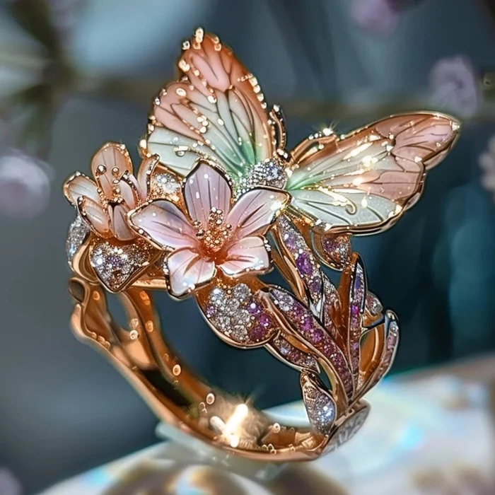 Aniyah | Vintage Golden Brimhaven Floral Ring