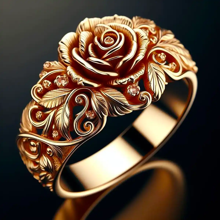 Ivy | Golden Flower Ring