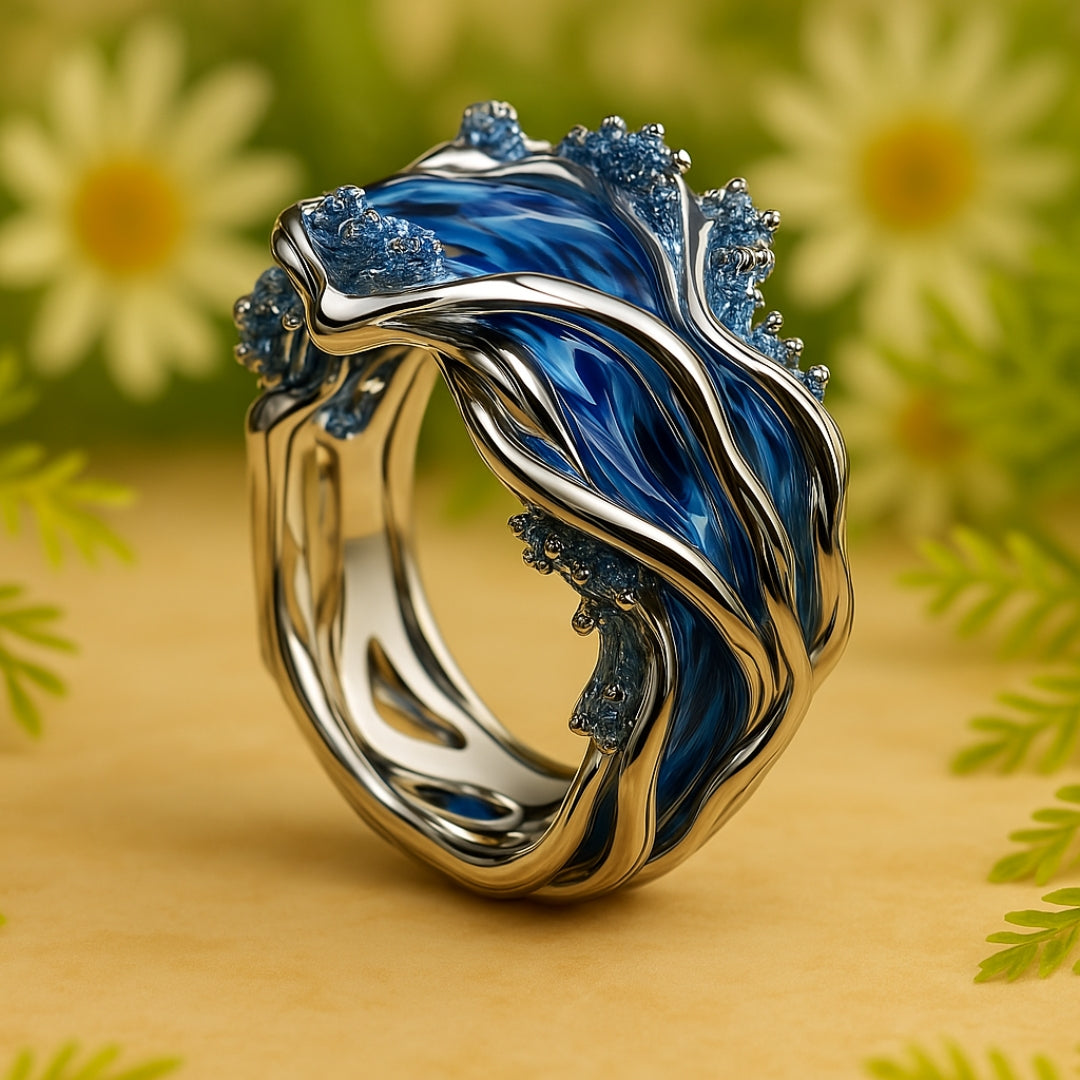 Xiomara | Vintage Golden Ocean Wavy Ring