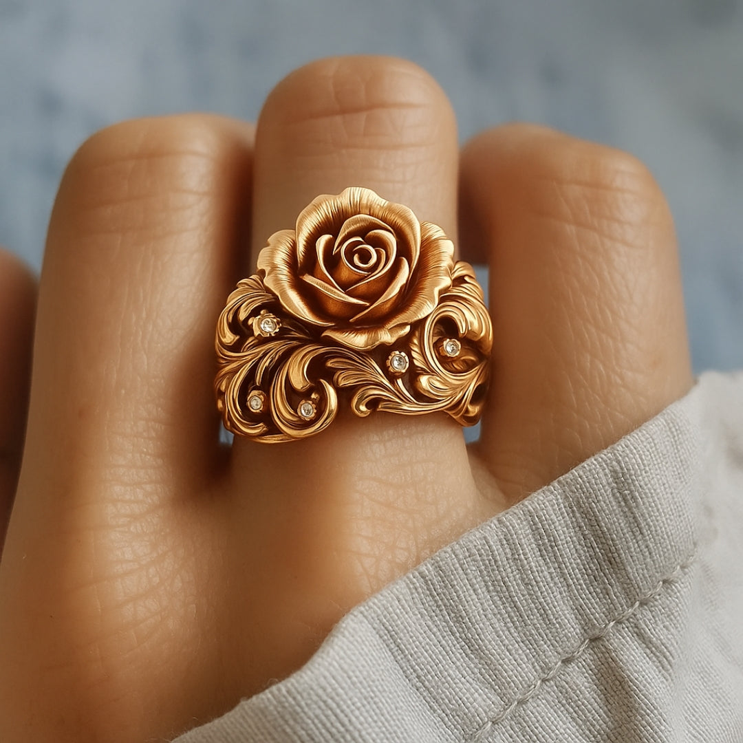 Ivy | Golden Flower Ring