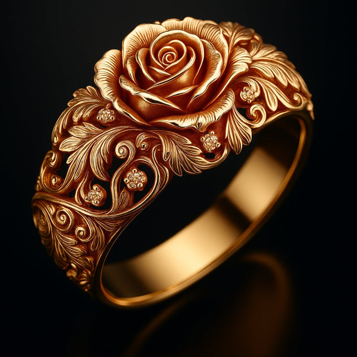 Ivy | Golden Flower Ring