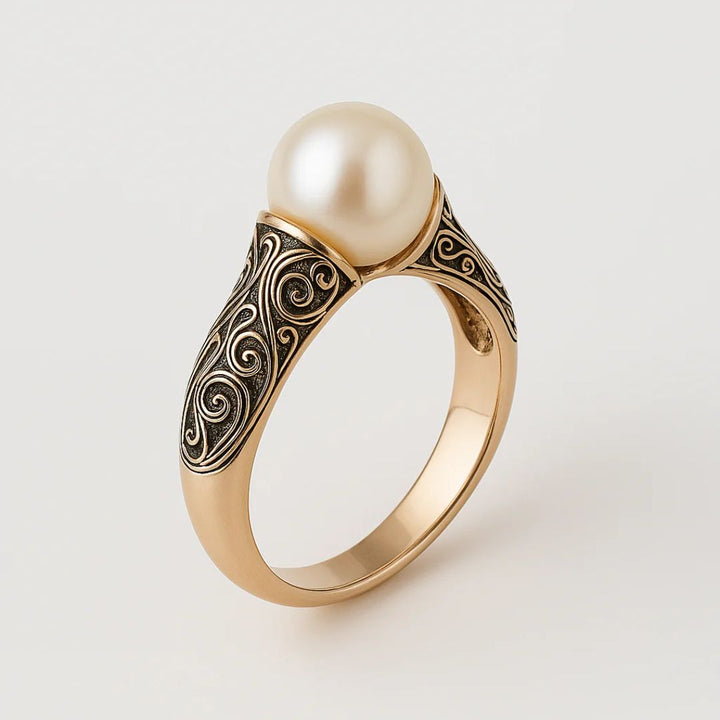 Salem | Vintage Pearl Golden Ring