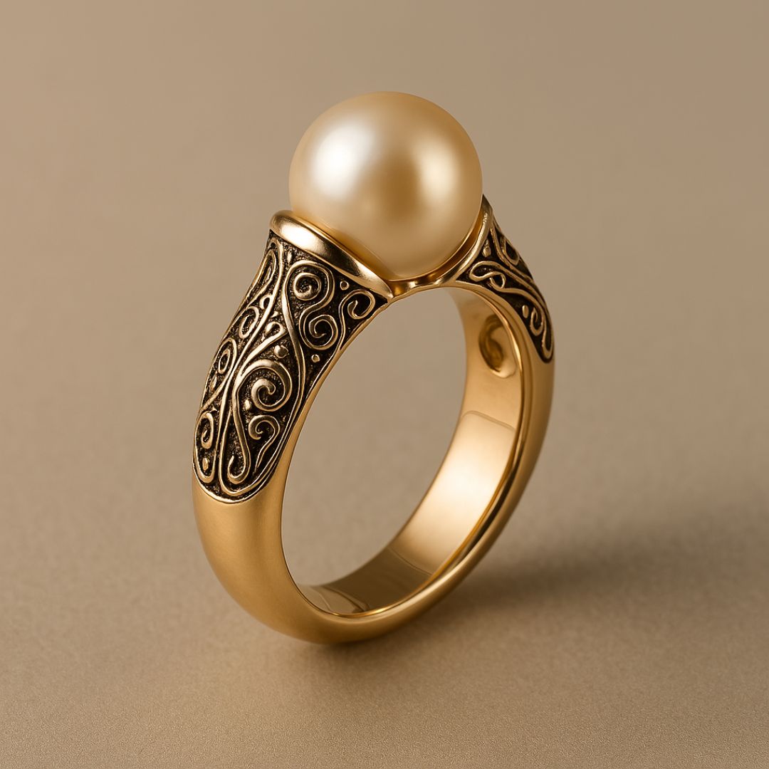 Salem | Vintage Pearl Golden Ring