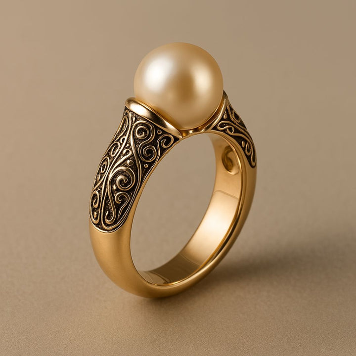 Salem | Vintage Pearl Golden Ring