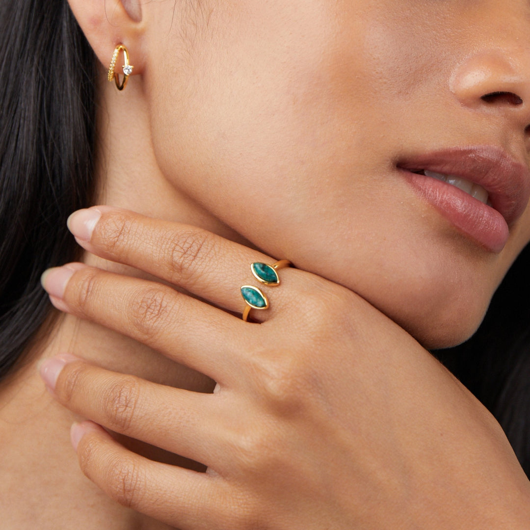 Angelina | Luxe - Green Wrap Ring