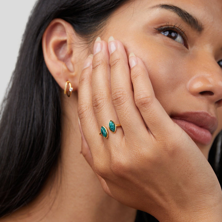 Angelina | Luxe - Green Wrap Ring