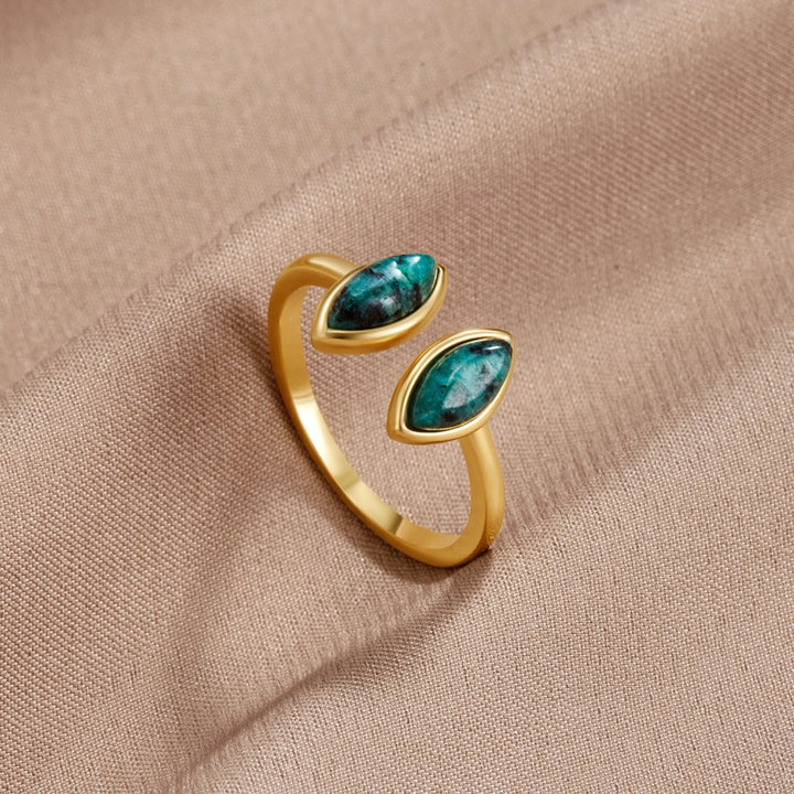 Angelina | Luxe - Green Wrap Ring