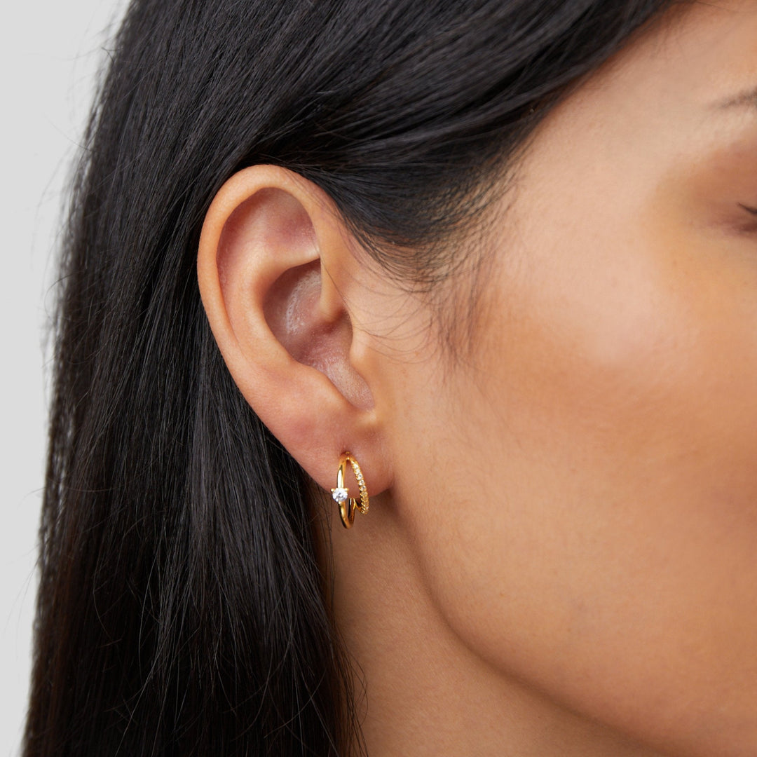 Artie | Crystal Gold Earrings