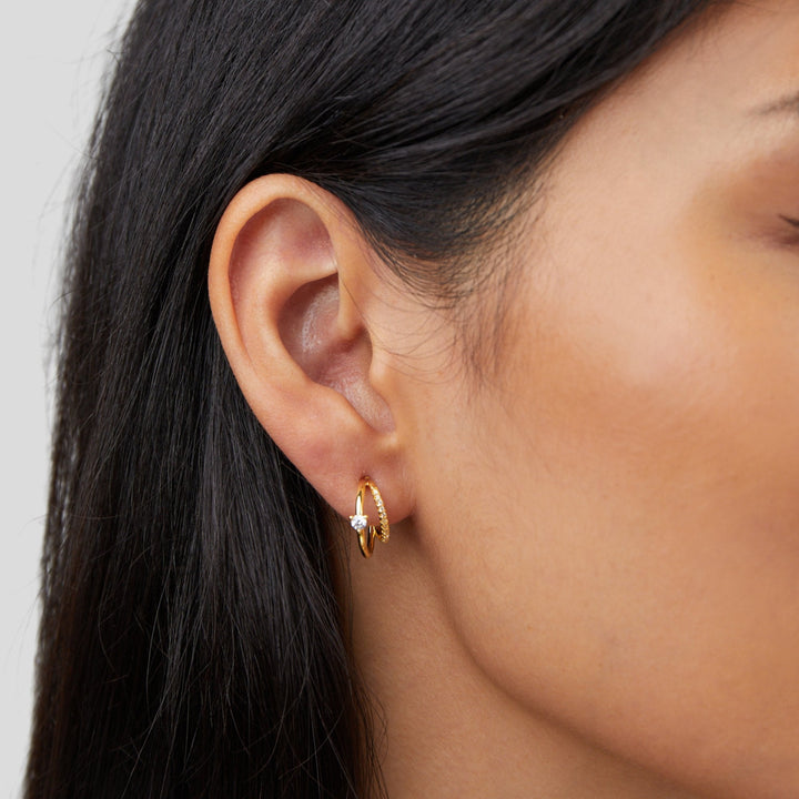 Azalea | Artie Crystal Gold Earrings