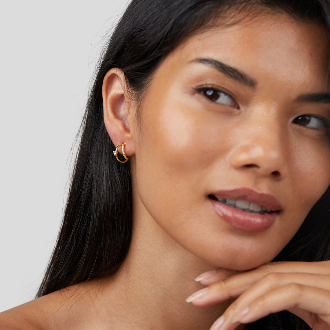 Artie | Crystal Gold Earrings