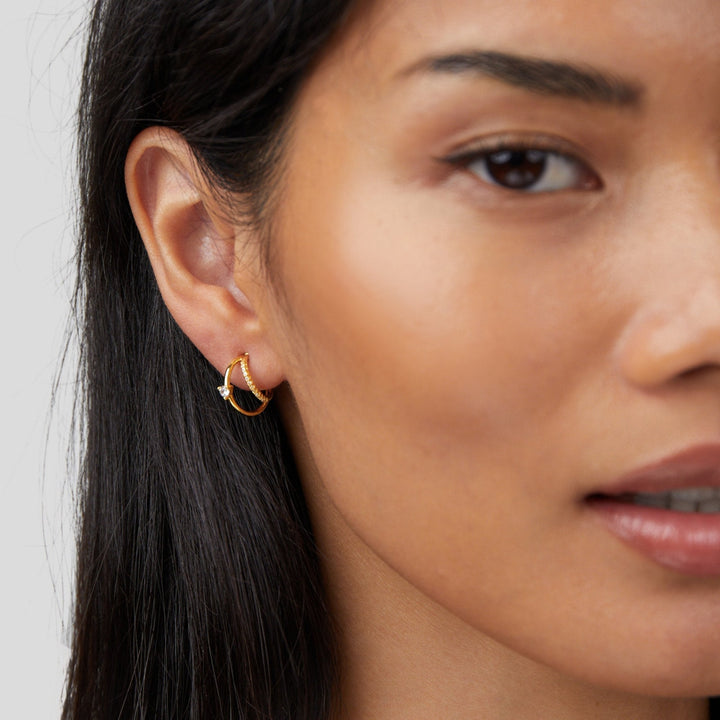 Artie | Crystal Gold Earrings