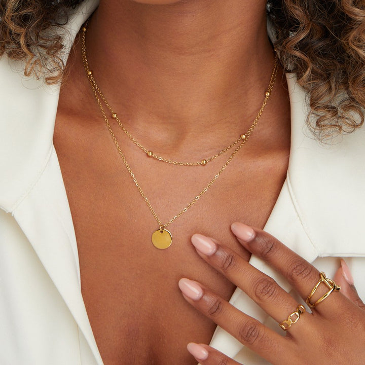 Aylin | Layered Disc Necklace
