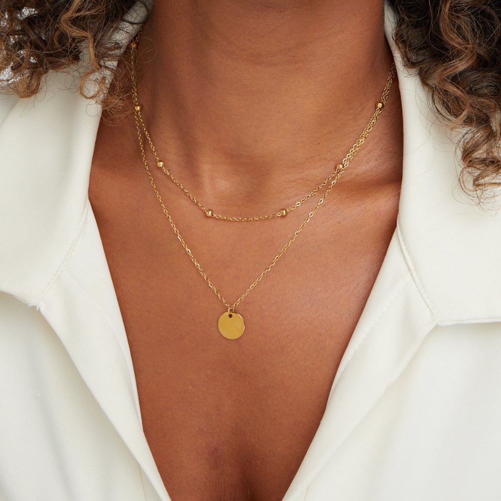 Aylin | Layered Disc Necklace