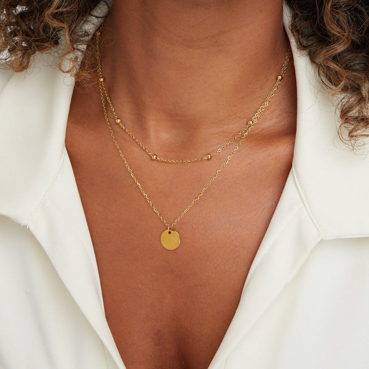 Aylin | Layered Disc Necklace