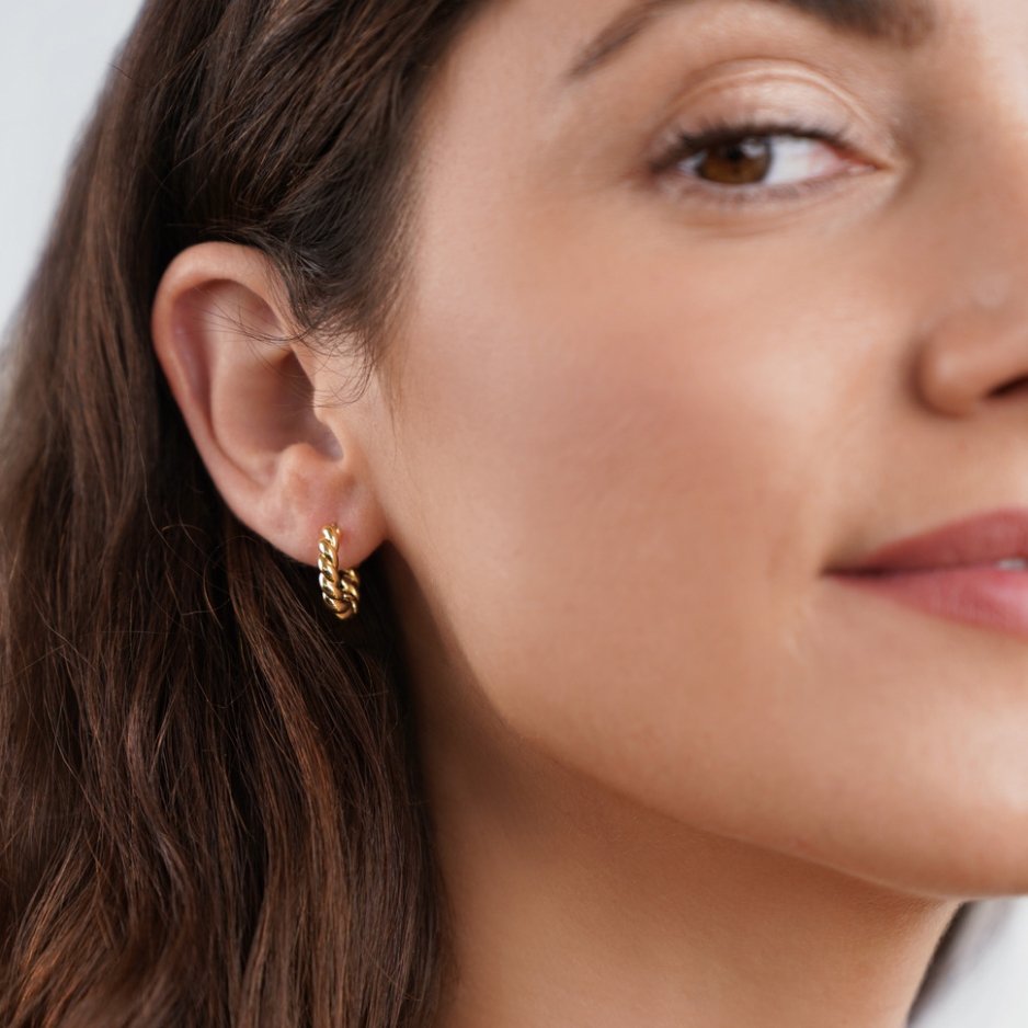 Mya | Luna Gold Twist Earrings