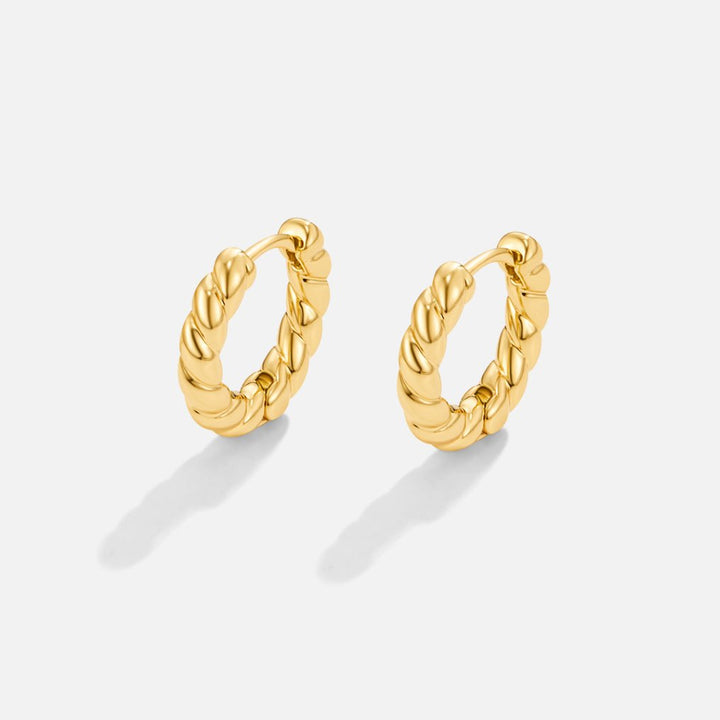 Luna | Gold Twist Earrings