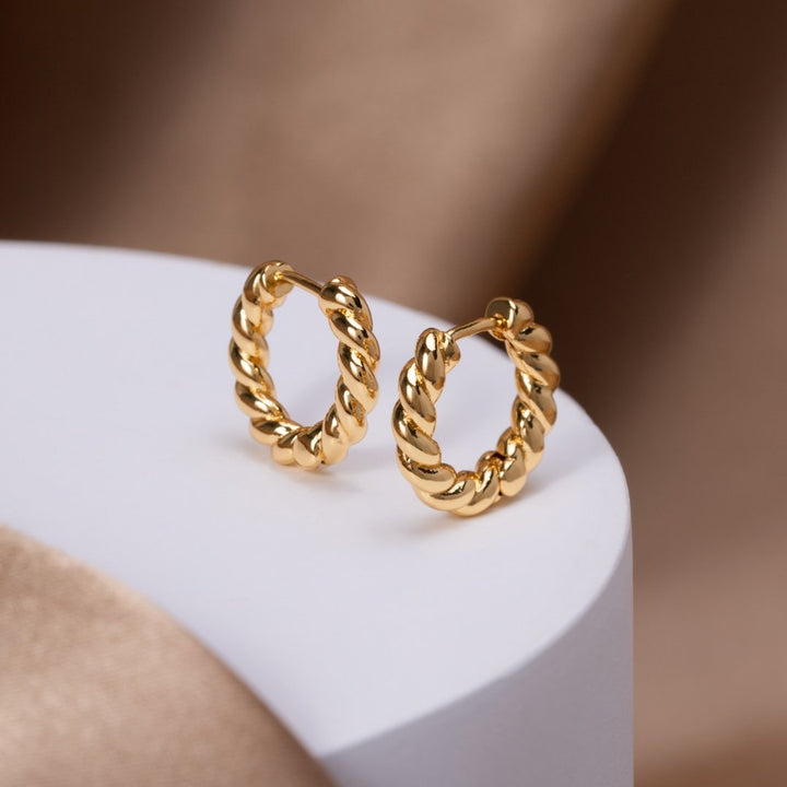 Luna | Gold Twist Earrings