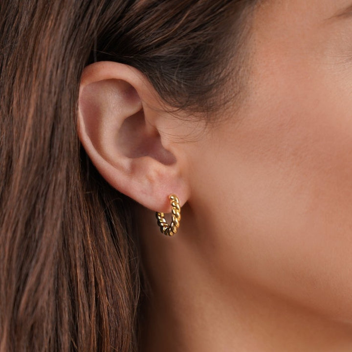 Mya | Luna Gold Twist Earrings