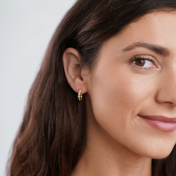 Luna | Gold Twist Earrings