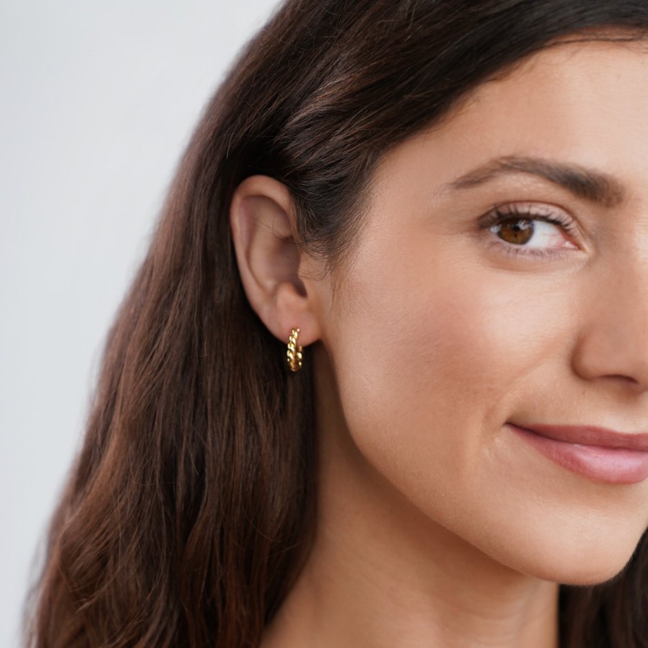 Mya | Luna Gold Twist Earrings
