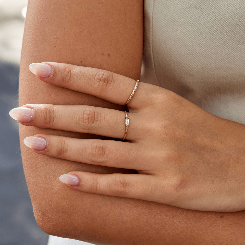 Kayla | Leonore Baguette Crystal Ring