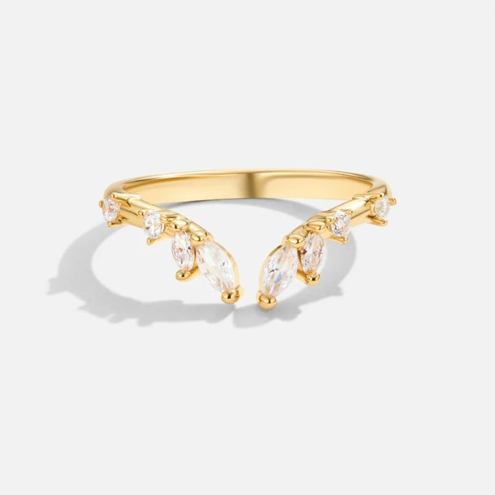 Londyn | Peace - Crystal Gold Vine Ring