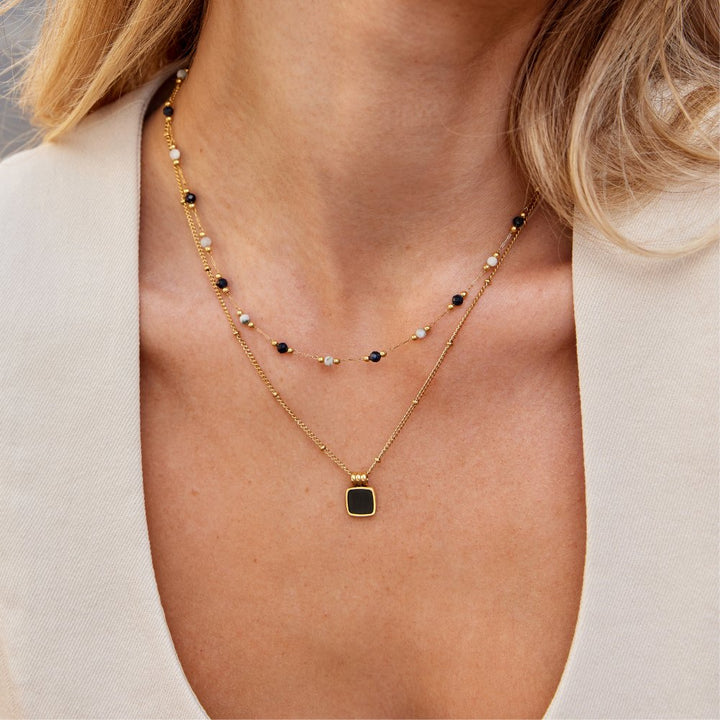 Gwendolyn | Luna Midnight Stone Necklace