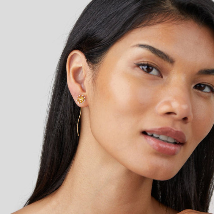 Willa | Wish Dandelion Gold Earrings