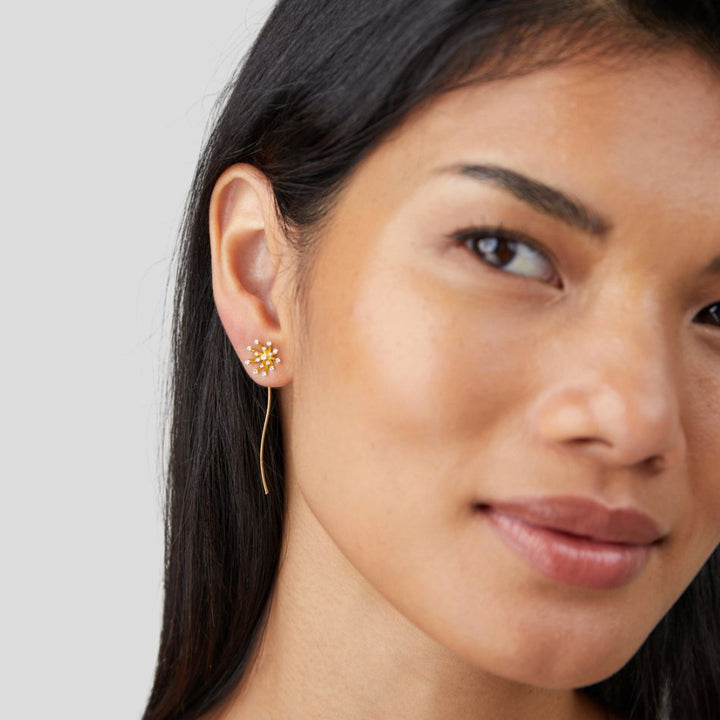 Willa | Wish Dandelion Gold Earrings