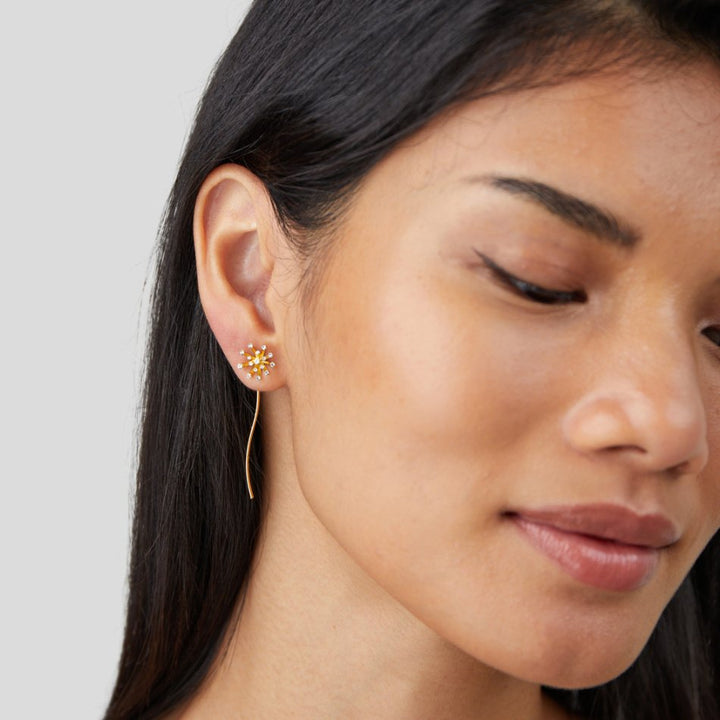 Elodie | Wish Dandelion 18K Gold Earrings