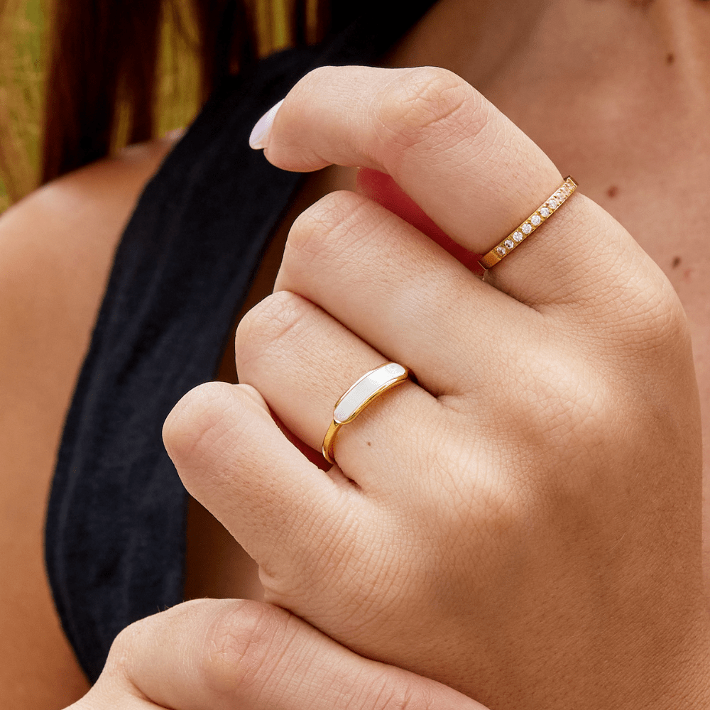 Maya | Pearl White Ring