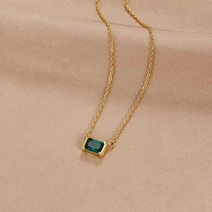 Charlee | Moni Green Emerald Necklace
