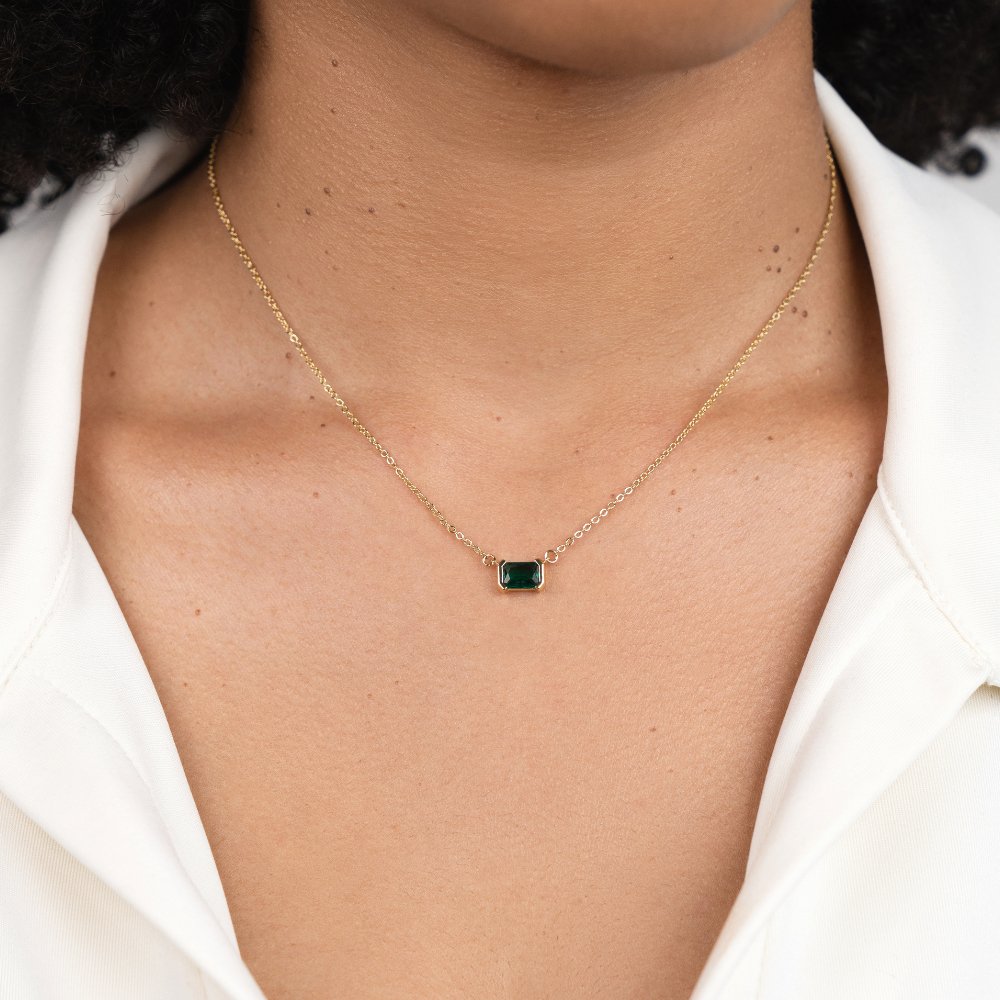 Charlee | Moni Green Emerald Necklace