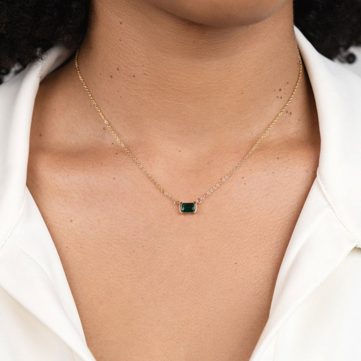 Charlee | Moni Green Emerald Necklace
