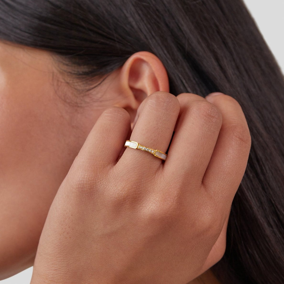 Nayeli | Unity - Pearl & Crystal Ring