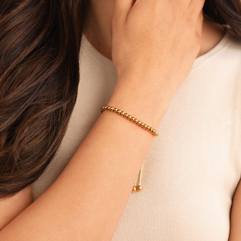 Arabella | Nila Beaded Gold Bracelet