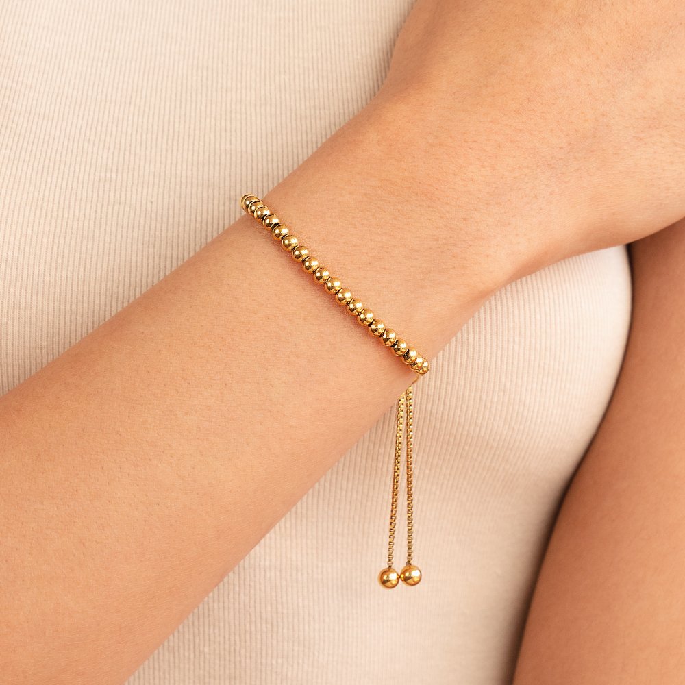 Arabella | Nila Beaded Gold Bracelet