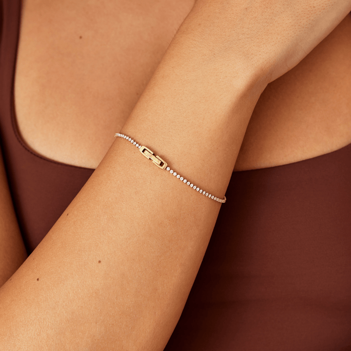 Ana | Niyah Crystal Gold Bracelet