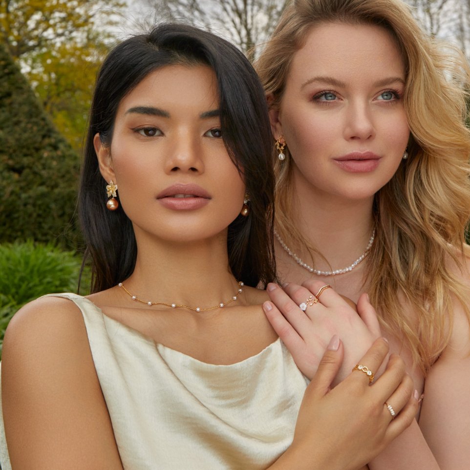 Anya | Pure Gold Pearl Necklace