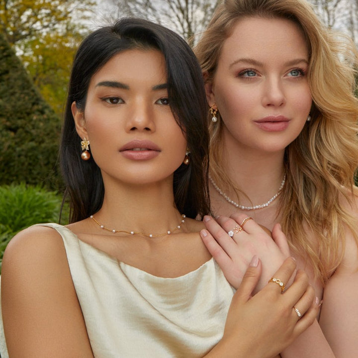 Anya | Pure Gold Pearl Necklace