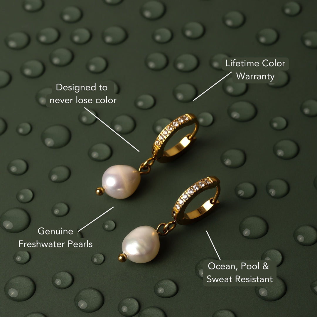 Virginia | Freshwater Pearl Hoop Earrings