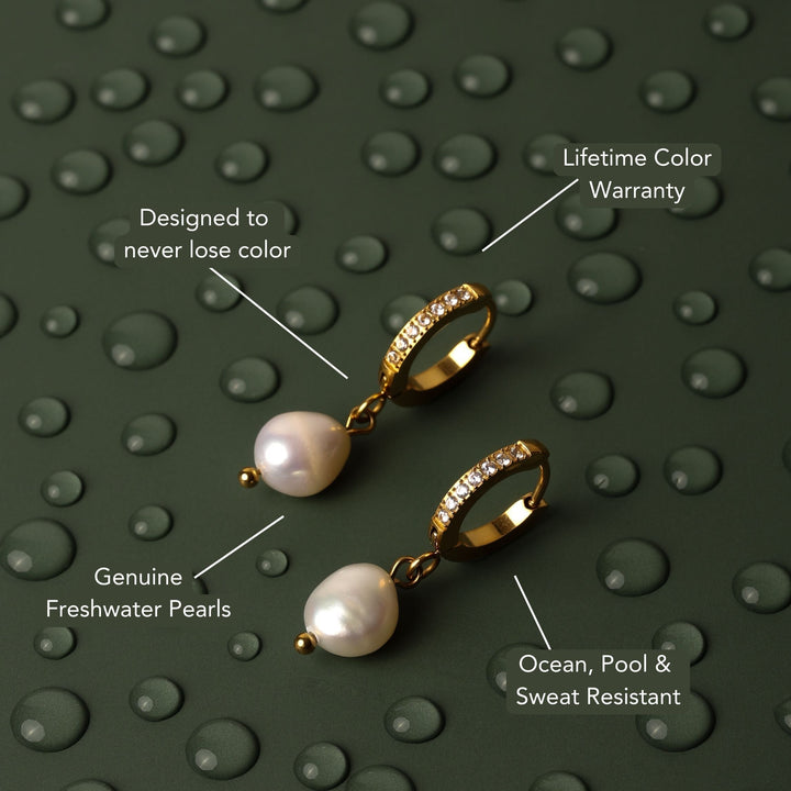 Virginia | Freshwater Pearl Hoop Earrings