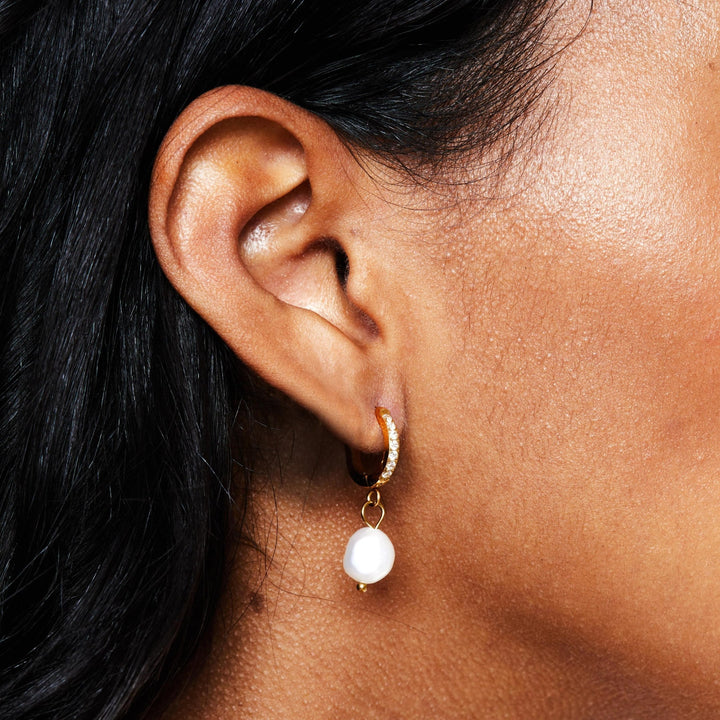 Virginia | Freshwater Pearl Hoop Earrings