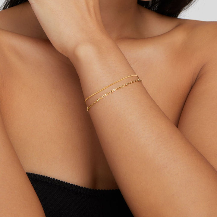 Aitana | Pia Gold Layered Bracelet