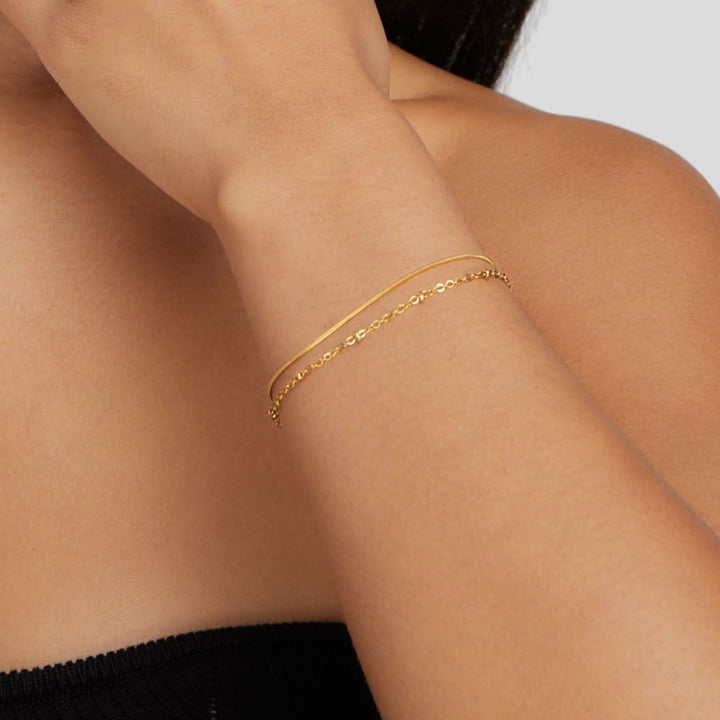 Aitana | Pia Gold Layered Bracelet